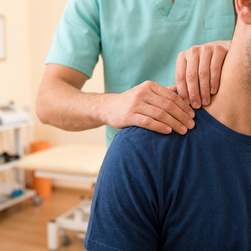 Physiotherapeut bei der Behandlung